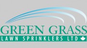 Green Grass Lawn Sprinklers